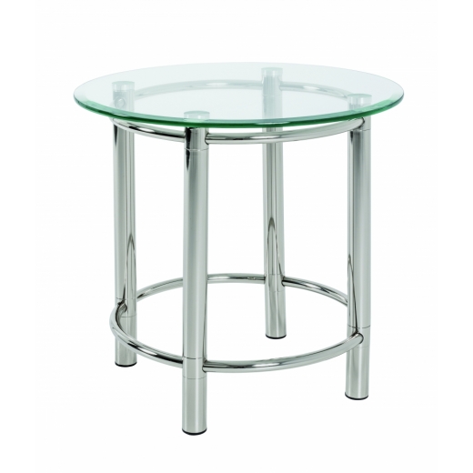 Odkládací stolek Embu, 55 cm, čiré sklo - 1