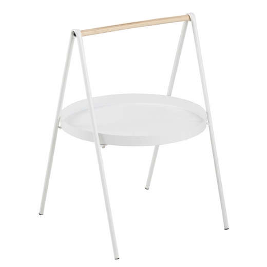 Odkládací stolek Lopes, 40 cm, bílá - 1