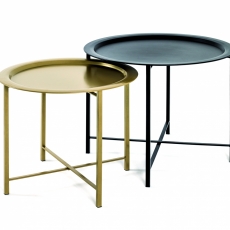 Odkládací stolek Nordic (SADA 2 ks), 49 cm, zlatá - 2