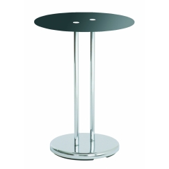 Odkládací stolek Raymond, 55 cm, černá / chrom