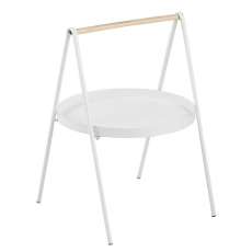 Odkladací stolík Lopes, 40 cm, biela - 1