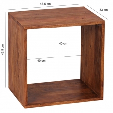 Odkladací stolík Mumbai cube, 43,5 cm, masív Sheesham - 2