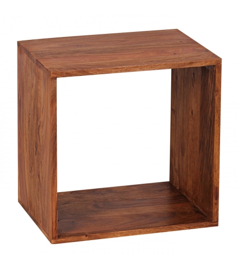 Odkladací stolík Mumbai cube, 43,5 cm, masív Sheesham