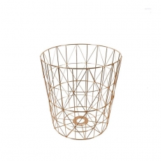 Odpadkový kôš kovový Basket, 38 cm, medená - 1