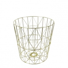 Odpadkový kôš kovový Basket, 38 cm, zlatá - 1