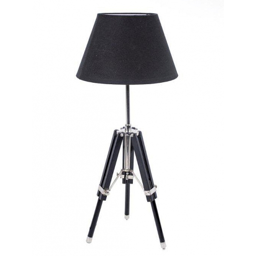 Podlahová lampa nastaviteľná Stativ, 70 cm, čierna - 1