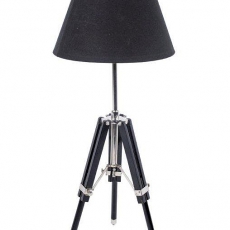 Podlahová lampa nastaviteľná Stativ, 70 cm, čierna - 1