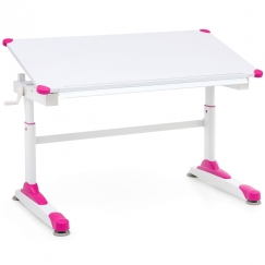 Pracovní stůl Alia, 119 cm, bílá / růžová