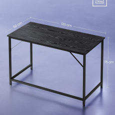 Pracovní stůl Berserk, 120 cm, černá - 4