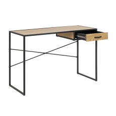 Pracovní stůl se zásuvkou Seashell, 110 cm, dub - 2