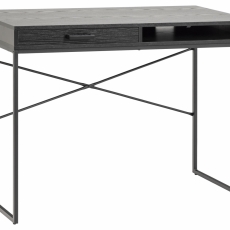 Pracovní stůl Seaford, 110 cm, MDF, černá - 1