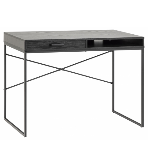 Pracovní stůl Seaford, 110 cm, MDF, černá