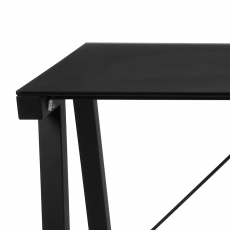 Pracovní stůl Typhoon, 125 cm, sklo, černá - 5