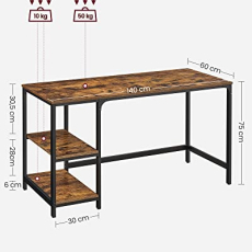Pracovný stôl Adrian, 140 cm, hnedá - 3