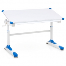 Pracovný stôl Alia, 119 cm, biela/modrá - 1