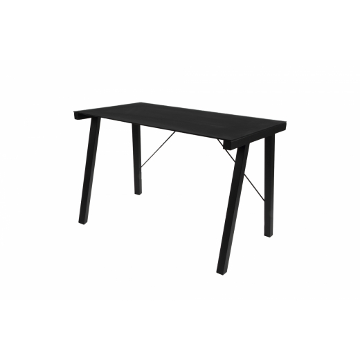 Pracovný stôl Typhoon, 125 cm, sklo, čierna - 1