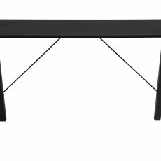 Pracovný stôl Typhoon, 125 cm, sklo, čierna - 2
