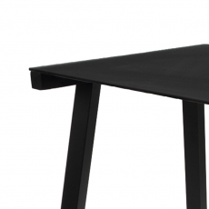 Pracovný stôl Typhoon, 125 cm, sklo, čierna - 4