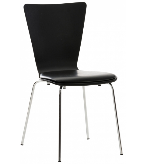 Překližková jídelní židle Jacob, černá/černá