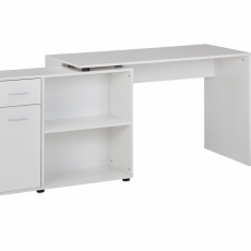 Rohový psací stůl Buero, 120 cm,  bílá - 3