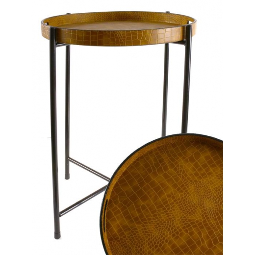 Servírovací stolek Brick, 50 cm, syntetická kůže - 1