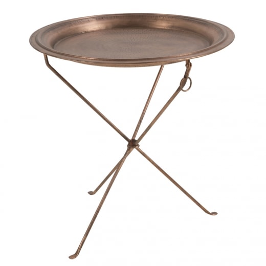 Servírovací stolek kovaný Orient, měděná - 1