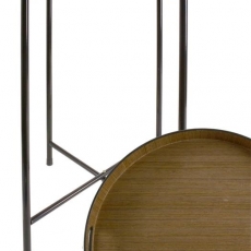 Servírovací stolík Brick, 50 cm, tmavé drevo - 1