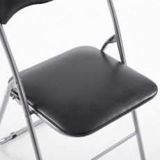Skladacia stolička Gisel, čierna / šedá - 6