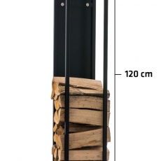 Stojan na drevo Gnister, 120 cm, matná čierna - 3