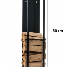 Stojan na drevo Gnister, 80 cm, matná čierna - 3