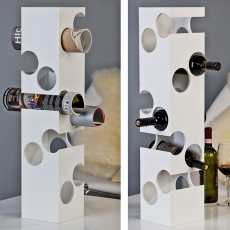 Stojan na víno Corner, 76 cm bílá - 2