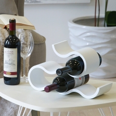 Stojan na víno stolní Curve, 36 cm, bílá - 1