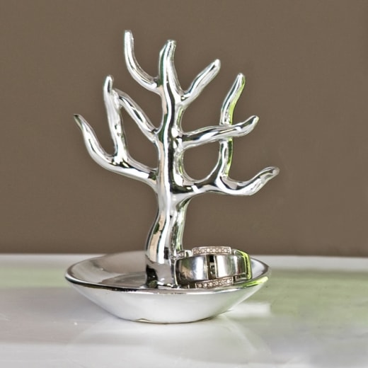 Stojánek na šperky Stromeček s miskou, 9 cm - 1