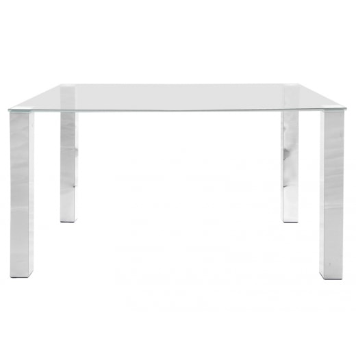 Stôl so sklenenou doskou Canton 140 cm, číre sklo - 1