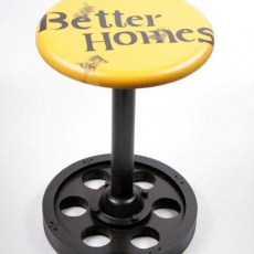 Stolička kovová Better Homes, žlutá - 1