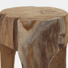 Stolička trojnožka Bella, masivní dřevo teak - 3