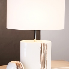 Stolná lampa keramická Stripes, 64 cm - 1