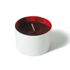 Svícen porcelánový / svíčka Red Stripes, 7x10 cm - 2