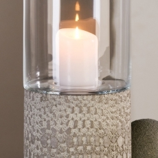 Svítilna Nuvolo keramika/sklo, 35 cm šedá - 1