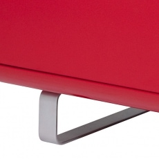 TV stolek se zásuvkami a výklopnými dvířky Space červená - 3