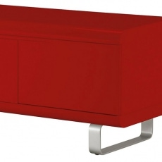 TV stolek se zásuvkami a výklopnými dvířky Space červená - 2