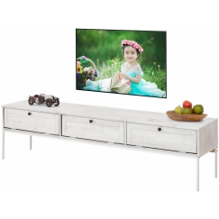 TV stolík Fray, 175 cm, biela