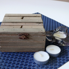 Úložná krabica s vekom drevená Maritime, 12 cm - 2