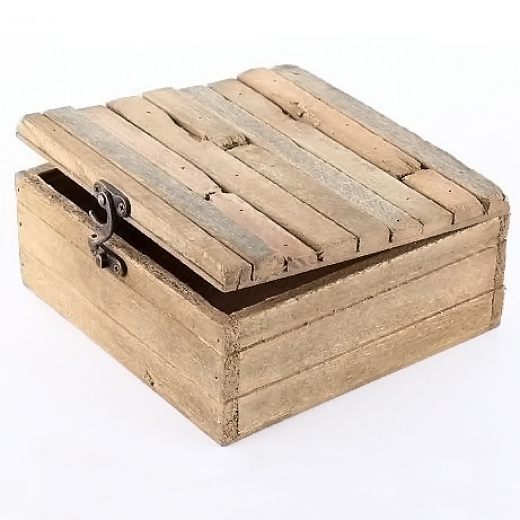 Úložná krabica s vekom drevená Maritime, 18 cm - 1