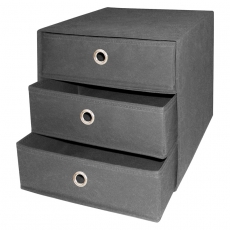 Úložný box se zásuvkami Beta 3 (SET 3 ks), 32 cm, antracitová - 2