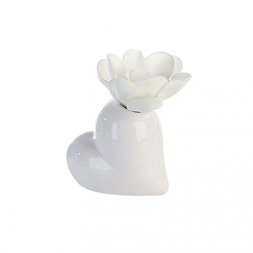 Váza keramická Lovely, 13 cm, bílá - 1