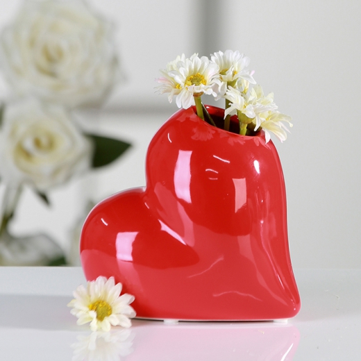 Váza keramická Lovely, 13 cm, červená - 1