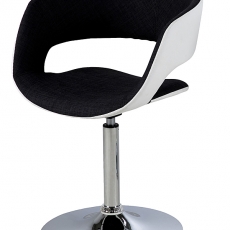 Výstavná vzorka Jedálenská stolička na centrálnej nohe Garry biela / antracit - 1