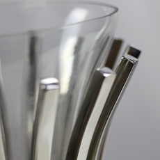 Výstavná vzorka Váza Atlanta nerez/sklo, 26 cm - 2