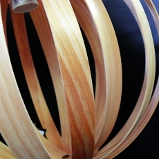 Závěsný lustr z dřevěných proužků Tikky, 32 cm - 2